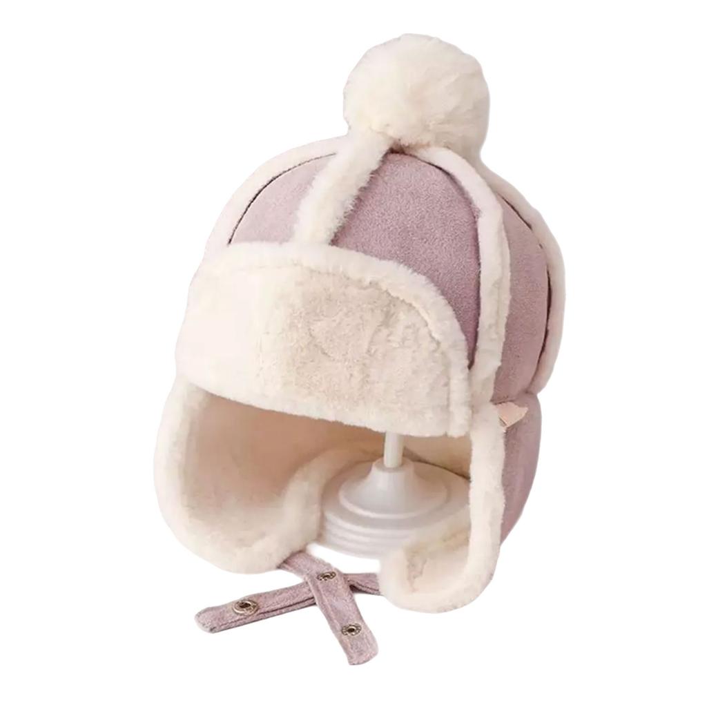Thicken Warm Winter Hat for Children Earmuff Pilot Hat Plush Bomber Hat Outdoor Activity Trapper Hat for Cold Weather