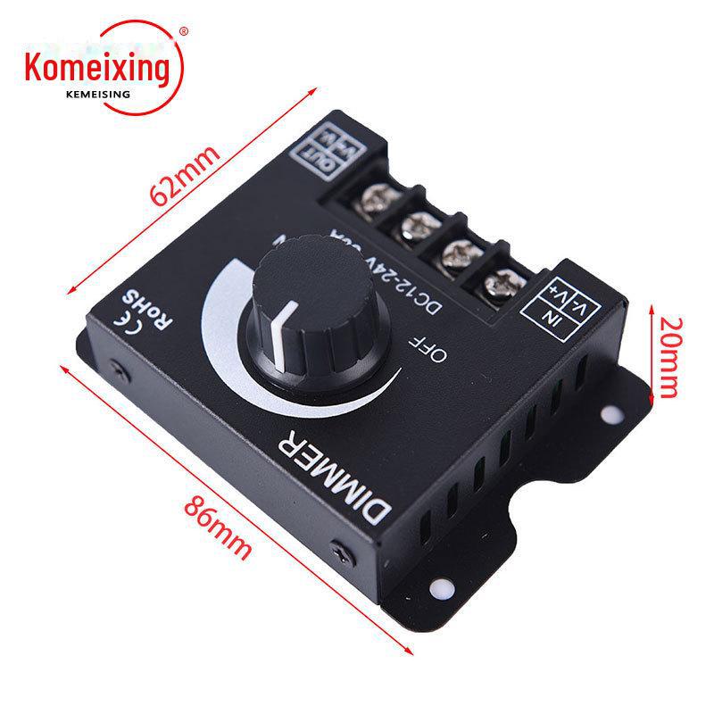 Диммер светодиодной ленты - плавная регулировка яркости, DC12V-24V, 30A