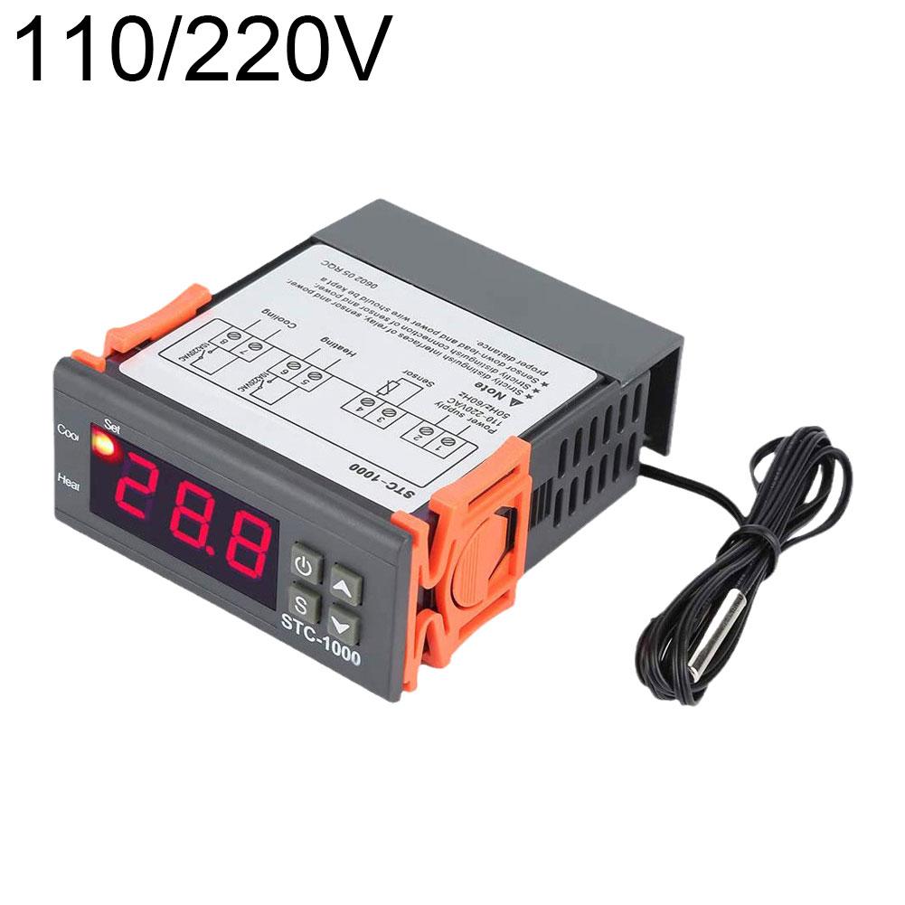 STC-1000 DC12V 24V AC110-220V светодиодный цифровой термостат для инкубатора регулятор температуры терморегулятор реле нагрева Coo N2J1