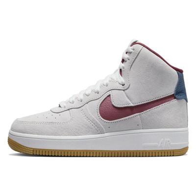 Женские кроссовки Air Force 1 High Sculpt из серой замши DQ7584-300