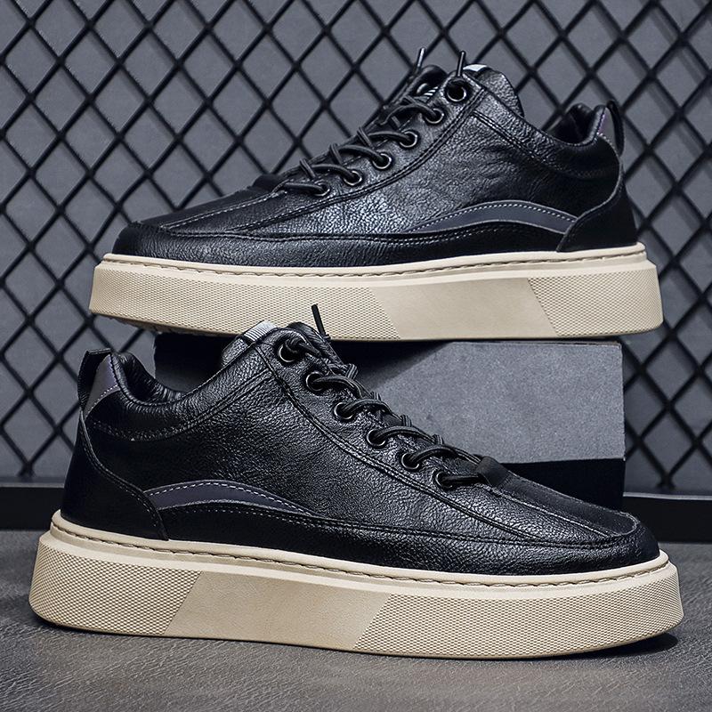 Осенние мужские спортивные туфли на толстой подошве, низкие, слипоны для увеличения роста и нескользящие повседневные туфли