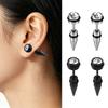 2Pcs Streetwear Zircon Earrings Crystal Stainless Steel Earring Fashion Stud Earrings Men  Gift