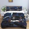 Batman childhood bedding set, including one duvet cover and two pillowcases, a perfect home décor gift for Batman f