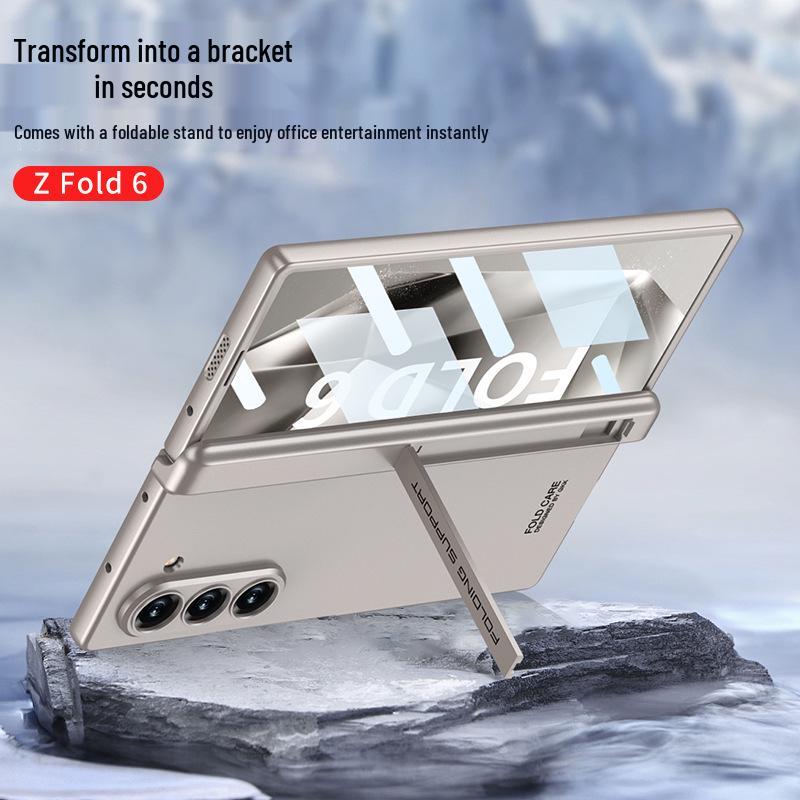 Матовый магнитный чехол-книжка Samsung Z Fold6 с боковой подставкой