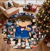 Detective Conan Pattern Round Rug, Indoor/Outdoor Mat, for Picnic, Gameroom, Bedroom, Office, Living Room, Home Decor Carpet, Birthday Gift