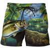Carp Fish Graphic Beach Shorts Men 3D Swimming Board Shorts Beach Running Shorts Summer Surfing Beach Casual Loose Pants
