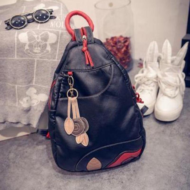 Винтажная сумка через плечо с вышивкой листьев, многофункциональный нагрудный женский кожаный рюкзак