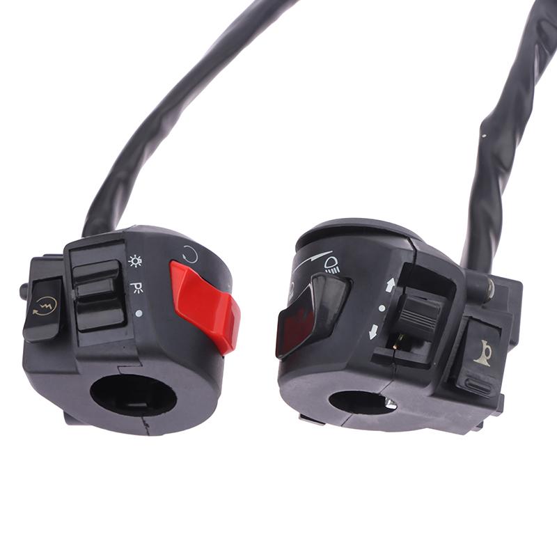 Универсальные переключатели на руль мотоцикла с клаксоном, поворотником, фарой, электрическим стартером, контроллером на руле