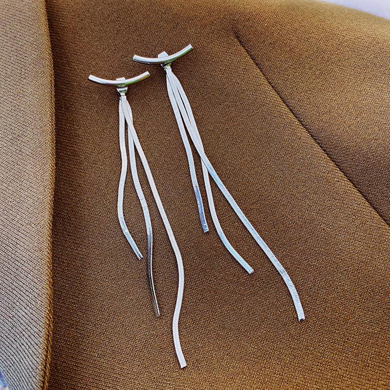 Alloy Chain Drop Earrings With Electroplating For Stylish Casual Wear And Gift Idea