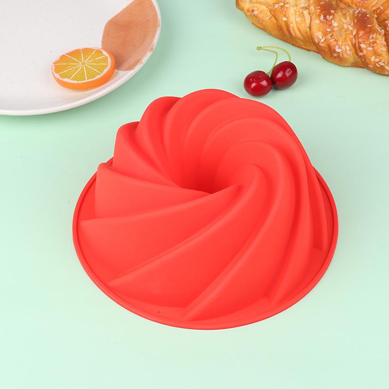 1Pc 3D Large Spiral Shape Silicone Cake Pan Mould Diy Pastry Shop Bakeware Mold Baking Tools Cyclone Shape Cake Mould
