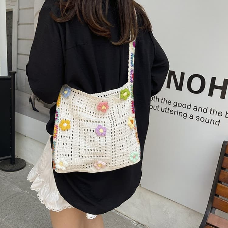 Богемская плетеная сумка одно плечо диагональный рюкзак