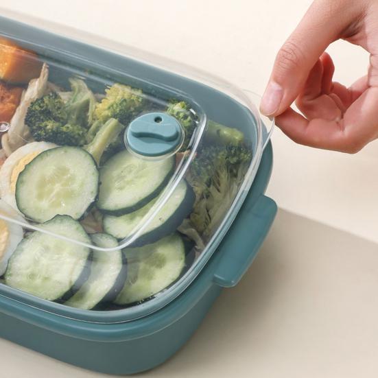 1/3Pcs Food Storage Box BPA Free Heat-Resistant Stackable Design Storage Organizer Microwave-heated Lunch Box with Lid