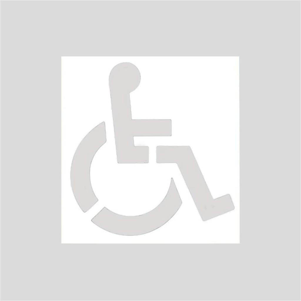 Handicap Parking Stencil, 36x36In Reusable Silicone Parking Lot Stencils for Disabled for Painting, 1mm Thickness, Foldable & Flexible