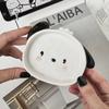 White Dog Shaped Ceramic Tray Mini Cartoon Seasoning Plate Cafe Dessert Sushi Plate Creative Desktop Decoration