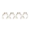 4Pcs Holder T8 Fluorescent Tube Lamp Bracket Clips Socket Lampholder Silver