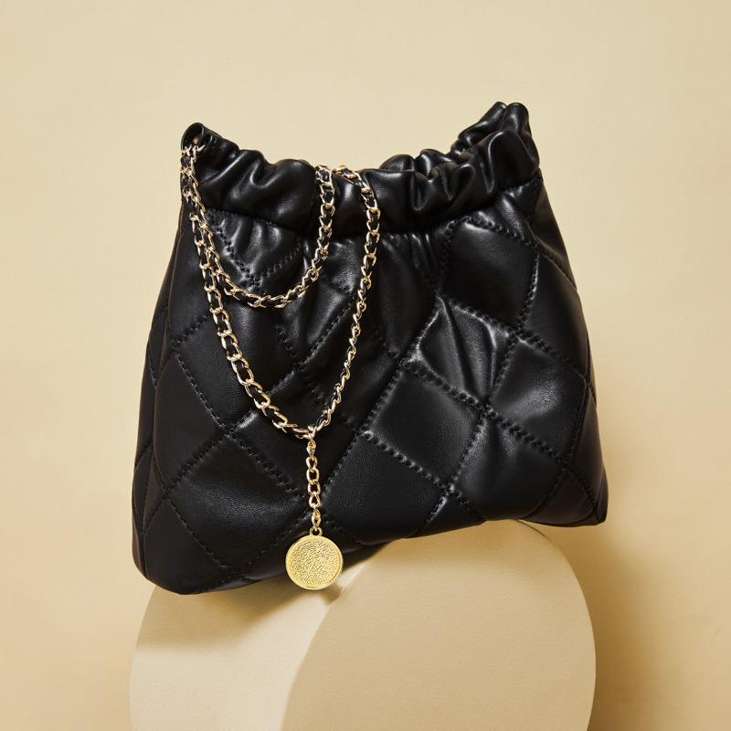 Bag Ladies Large Capacity Commuter Sheepskin Women's Bag Chain Tote Shoulder Bucket Bag