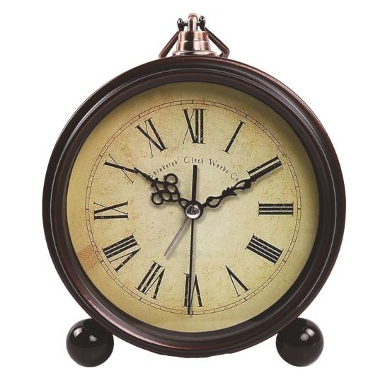 Винтажный металлический аналоговый будильник с большим дисплеем, бесшумный, работающий от батарейки, ретро-настольные кварцевые часы для спальни, подарок на день рождения для детей и студентов