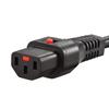 Sanwa Supply 3m Power Cord with Lock, Black, APW12-515C13LK03