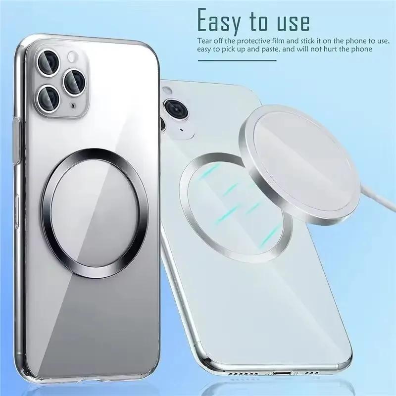 Universal Metal Rings Sticker for Magsafe Magnetic Wireless Charger for iPhone Samsung Xiaomi Car Phone Charger Plate Iron Sheet