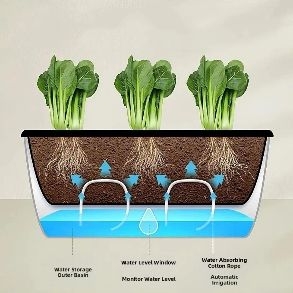 Thicken Seedling Tray Self Watering Plant Nursery Pot Growing Box Indoor Gardening