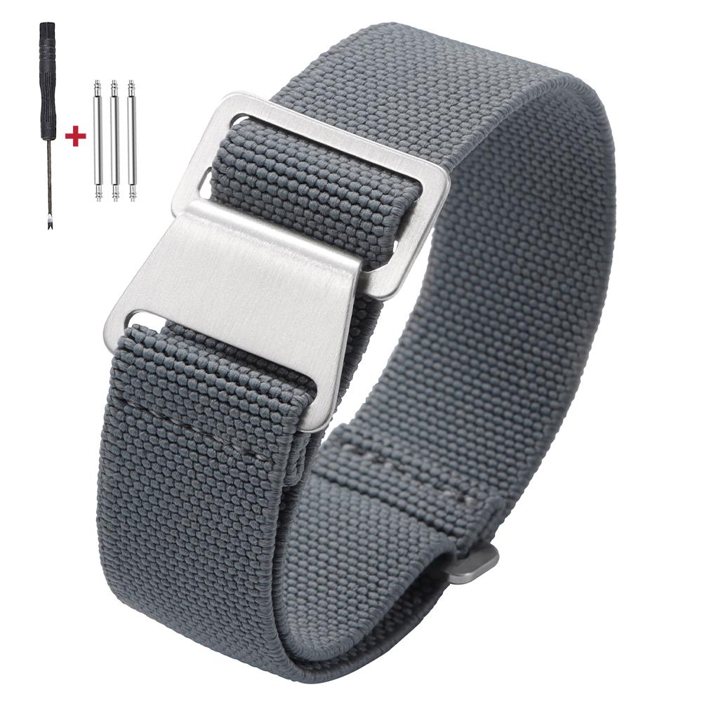 French Military Parachute Comfortable Elastic Nylon Watch Band 18mm 20mm 22mm for Seiko for Tudor for Rolex Strap Sport Bracelet
