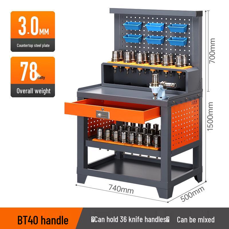 BT40/HSK CNC Machining Center Workbench with Auxiliary Tool Holder & Tool Removal Table