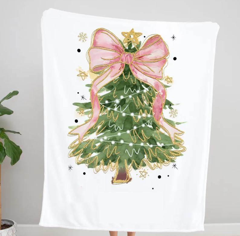 Рождественский плед «Пуансеттия и леденец», красный, с цветочным рисунком, праздничный, плед для дивана, уютный рождественский плед, подарок для мамы, плед «Леденец» для детей