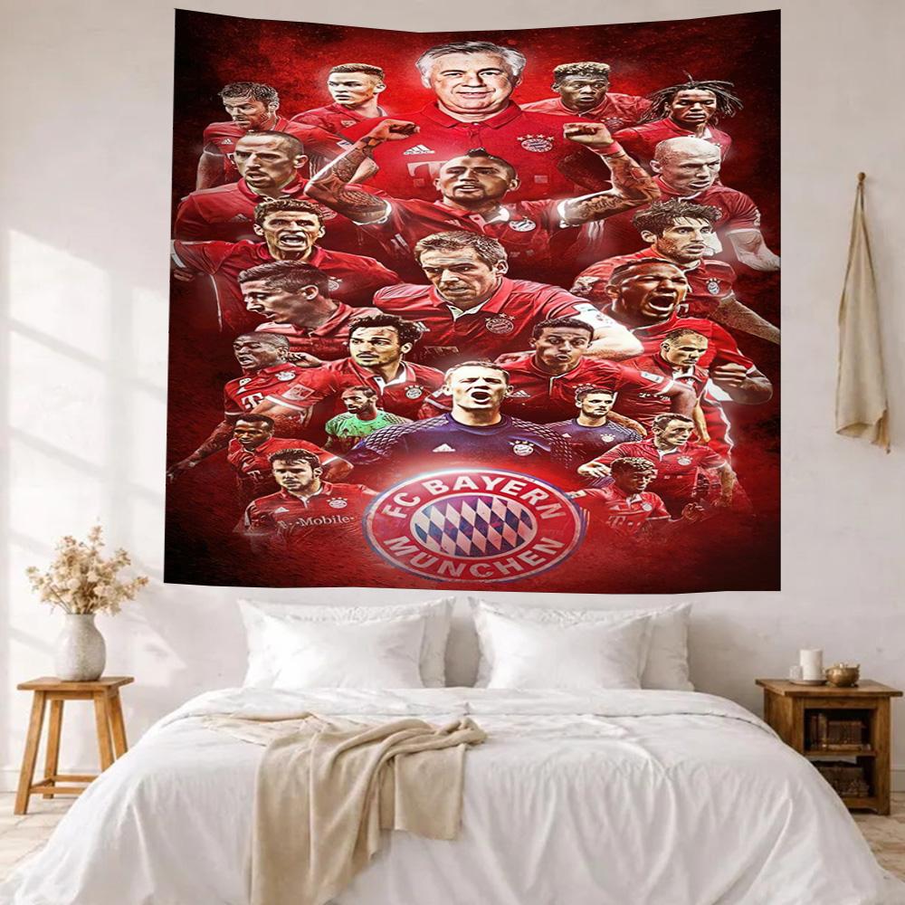 Bayern Munich Wall Decor Tapestry Art For Pet Memorial Birthdaywedding Party Backdrop Family Gift