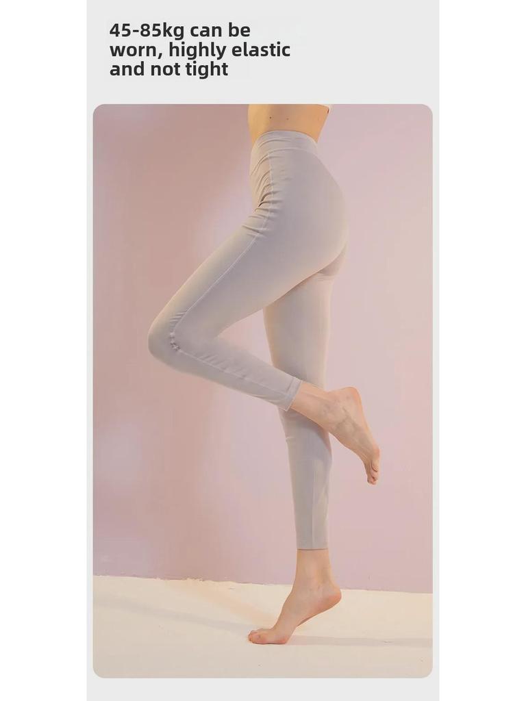 Женские осенние леггинсы Lenzing Modal 80-Count с высокой талией - антибактериальные, бесшовные, высокоэластичные теплые брюки