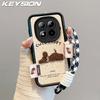 KEYSION Мультяшный милый плюшевый чехол с вышивкой для Redmi Note 15 Pro 5G 15 4G с ремешком, силиконовый противоударный чехол для телефона для Xiaomi POCO M8 5G
