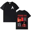 Rapper Anuel AA Album Tour T Shirts 2026 Spring summer new Mens Fashion Tide Harajuku Casual Y2K Short Sleeve Top