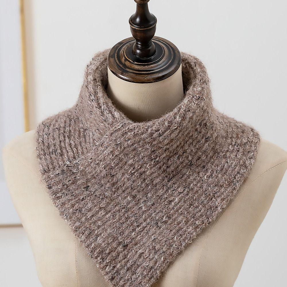 Зимний теплый шарф для шеи, ветрозащитный водолазка, простой шарф для женщин и девочек