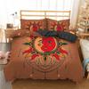 Пододеяльник в стиле богемной мандалы с принтом золотого солнца и луны в формате 3D King Queen Комплект постельного белья из микрофибры Ловец снов Пододеяльник Наволочка