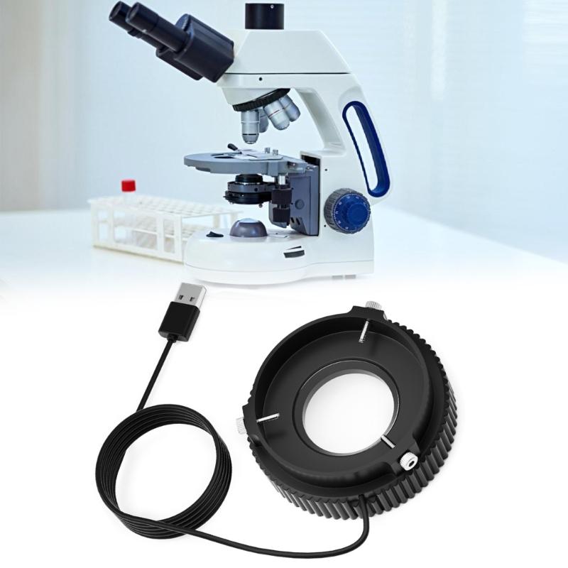 Uniform Illuminating LED Rings Light For Microscopes Featuring Adjustable Polarization 72 Bulbs Design USB Powered