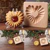 3D Wooden Cookie MoldChristmas Cookie Cutters Biscuit Cutter Moldes Embossing Mold for Cakes and Cookies Press