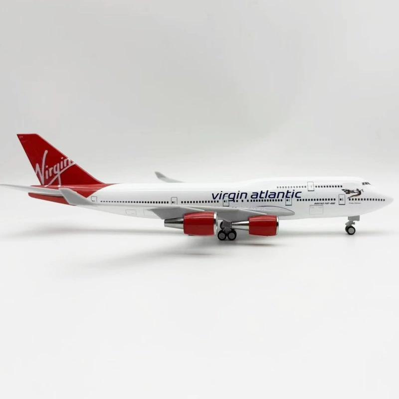 Aircraft Virgin Airways Model 30CM B747 Airplane Model Diecast Resin 1/124 Scale Plane Aviation Enthusiasts Collect Gift Display
