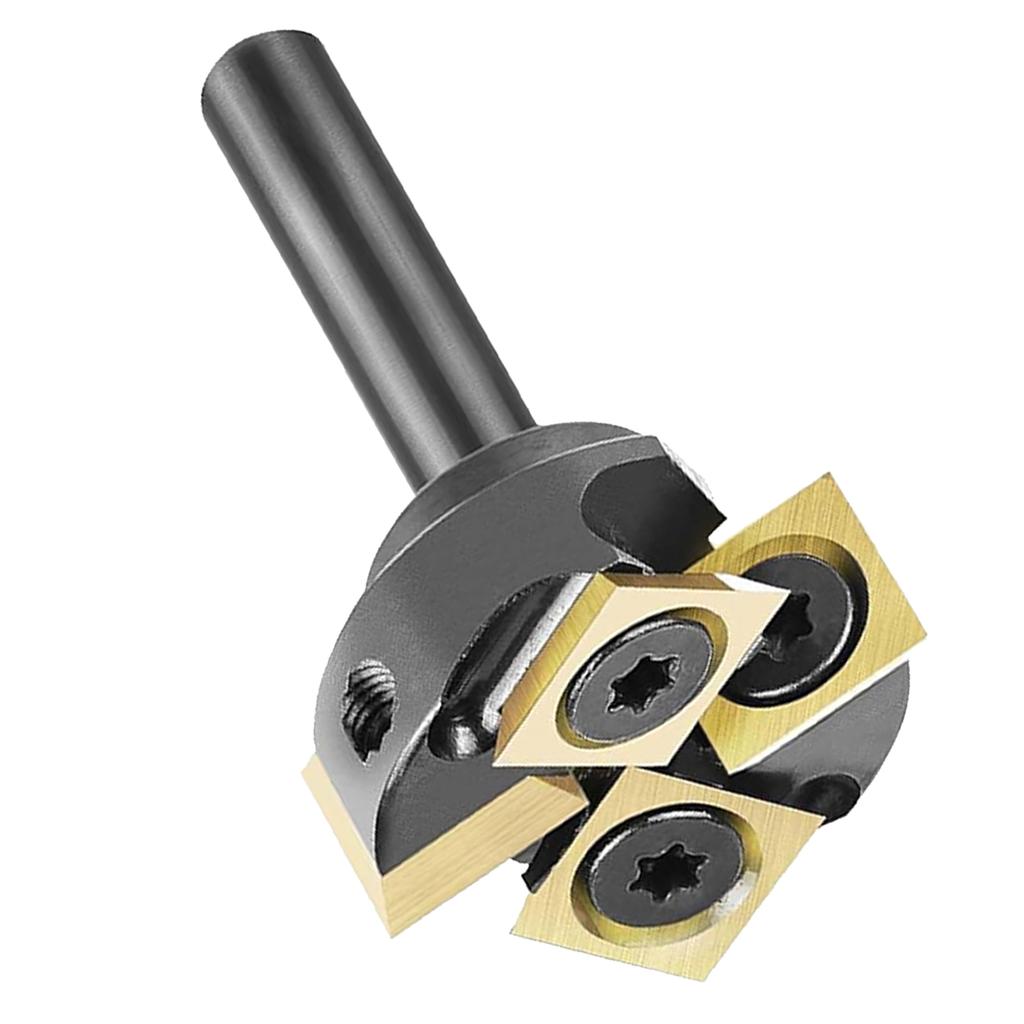 Фреза для выравнивания плит хвостовик 1/4 дюйма диаметр реза 1 дюйм покрытие ATS 2+2 зуба твердосплавная вставка ЧПУ фрезерование поверхности