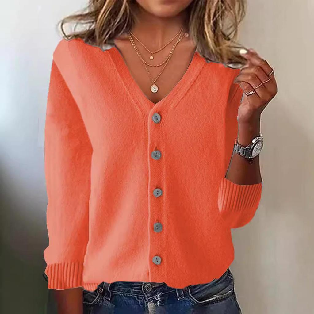 Женский вязаный кардиган: Весенне-летний свитер с длинным рукавом, осенняя верхняя одежда больших размеров