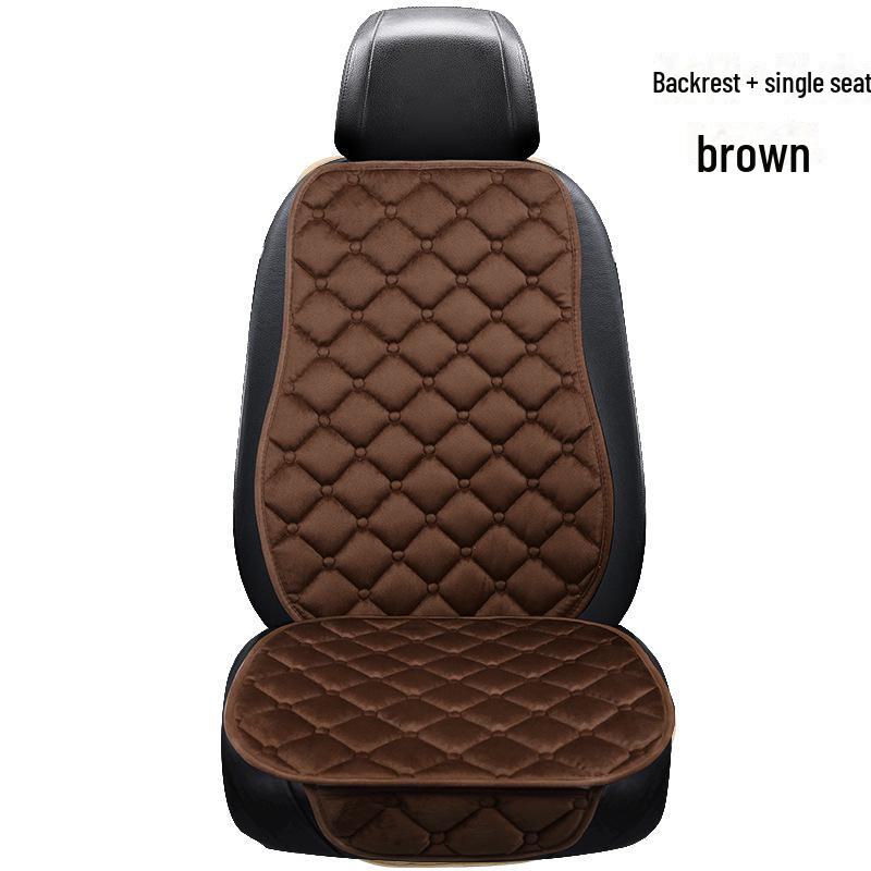 Уютный зимний комплект подушек для сидений автомобиля: Кристальный бархат, нескользящий, теплый и многослойный