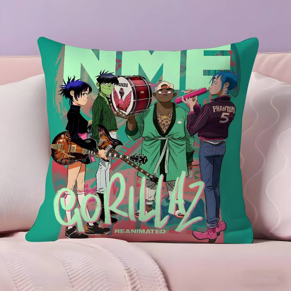 Музыкальные принты G-Gorillaz Наволочка Наволочка Ультрамягкая Приятная к коже Ткань Облачный комфорт и Скрытая молния