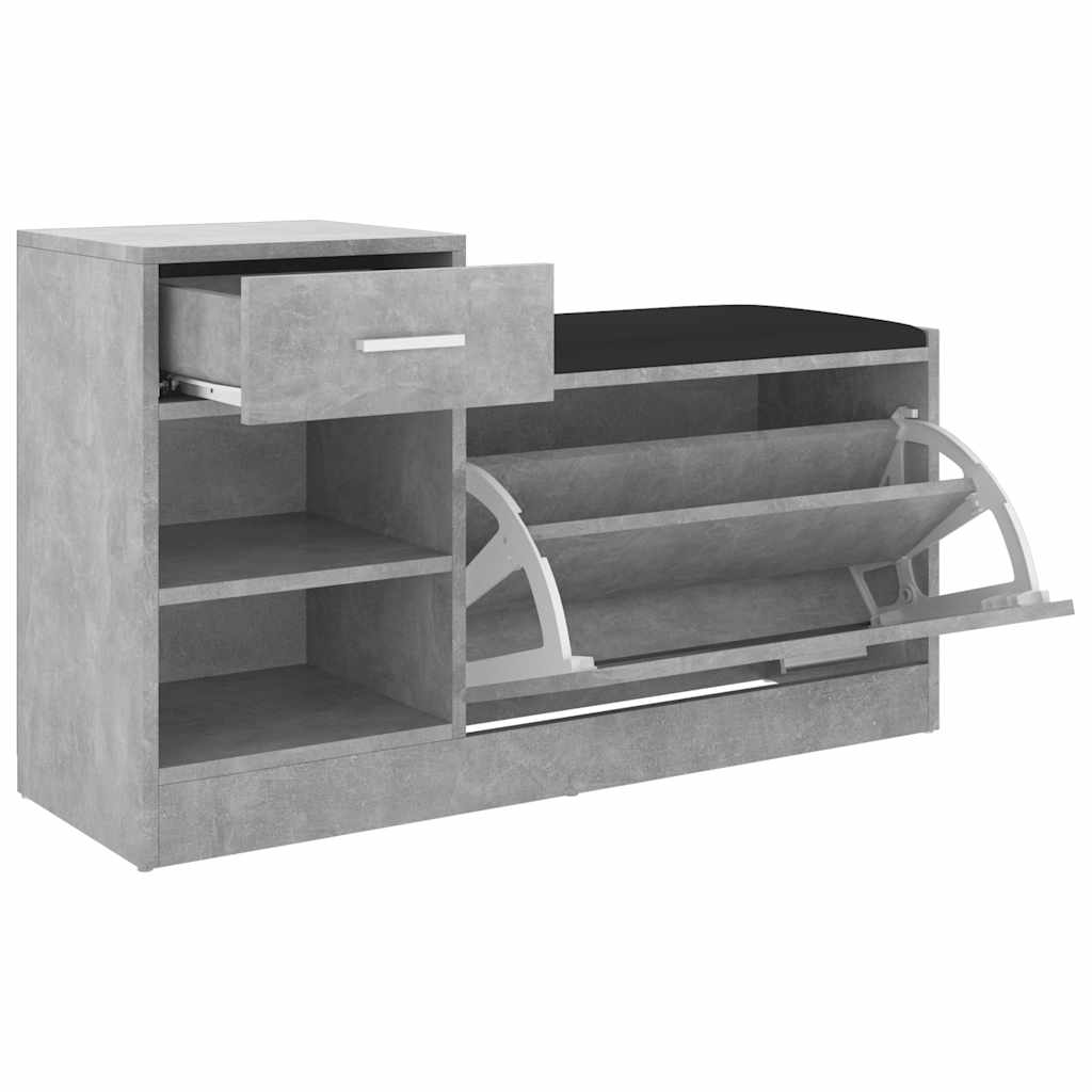 Vidaxl Ławka Z Miejscem Na Buty, Szarość Betonu, 94,5X31X57 Cm