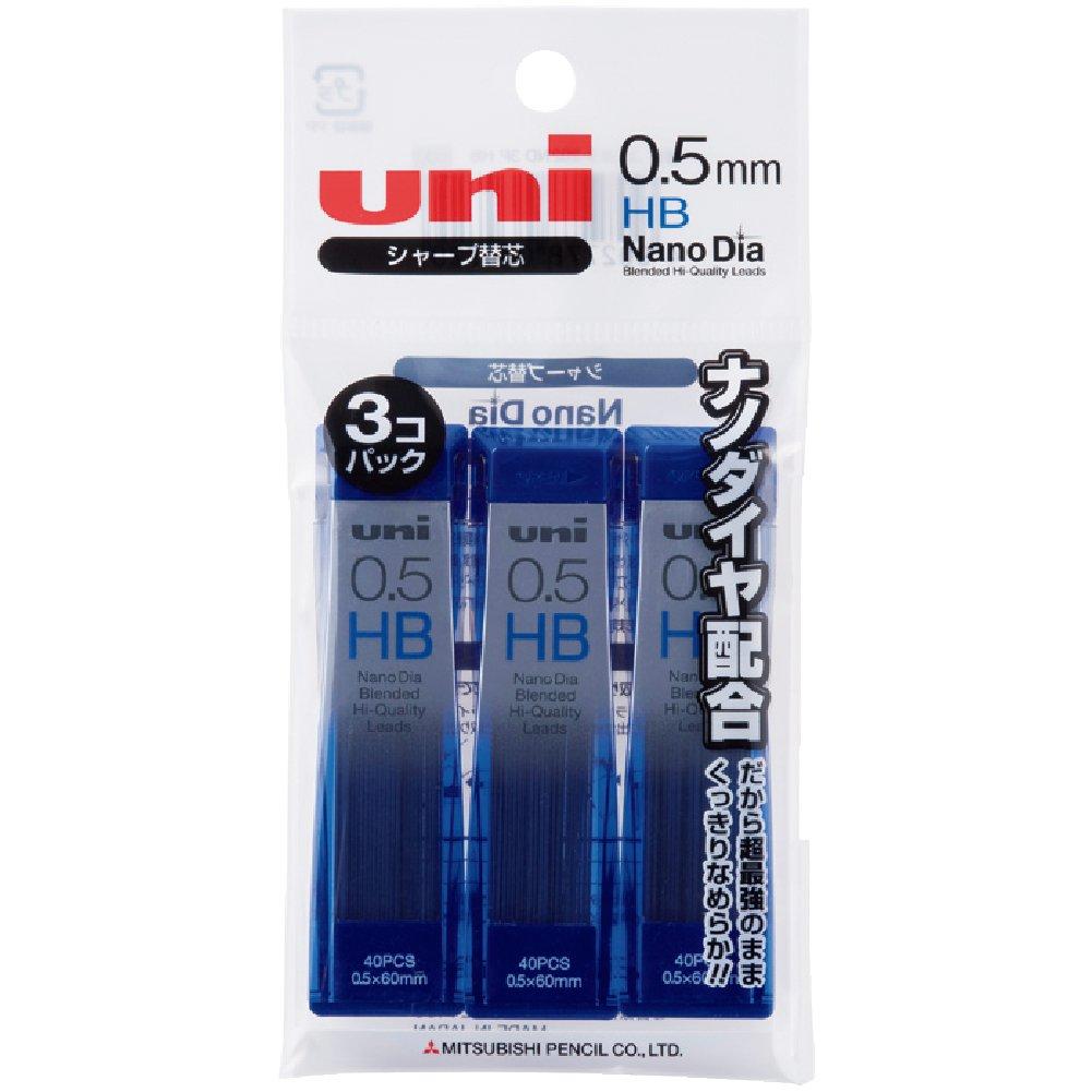 Механический карандаш Mitsubishi Pencil Грифель Nano Diamond HB 3 штуки U05202ND3PHB 0.5