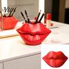 Creative Gift for Beauty Lovers Lip Shaped Storage Box, Decorative 3D Printed PLA Sculpture, Makeup Brush Holder Cup Art Ornament Brushes And Jewelry