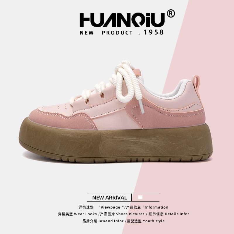 Туфли женские на толстой бархатной подошве 2025 года, теплые женские туфли для студентов, модные универсальные белые туфли ZHQ3510-2