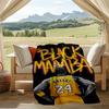 Black Mamba Spirit Print Flannel Blanket, Soft Warm Lightweight Throw Blanket for living Room,Sofa Bed Camping office