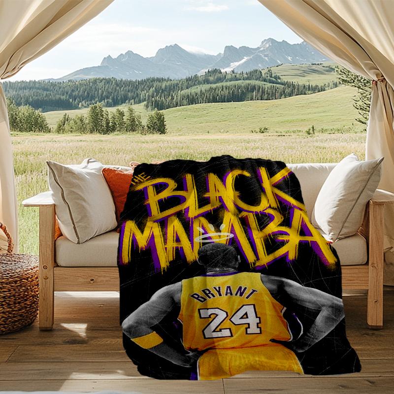 Black Mamba Spirit Print Flannel Blanket, Soft Warm Lightweight Throw Blanket for living Room,Sofa Bed Camping office