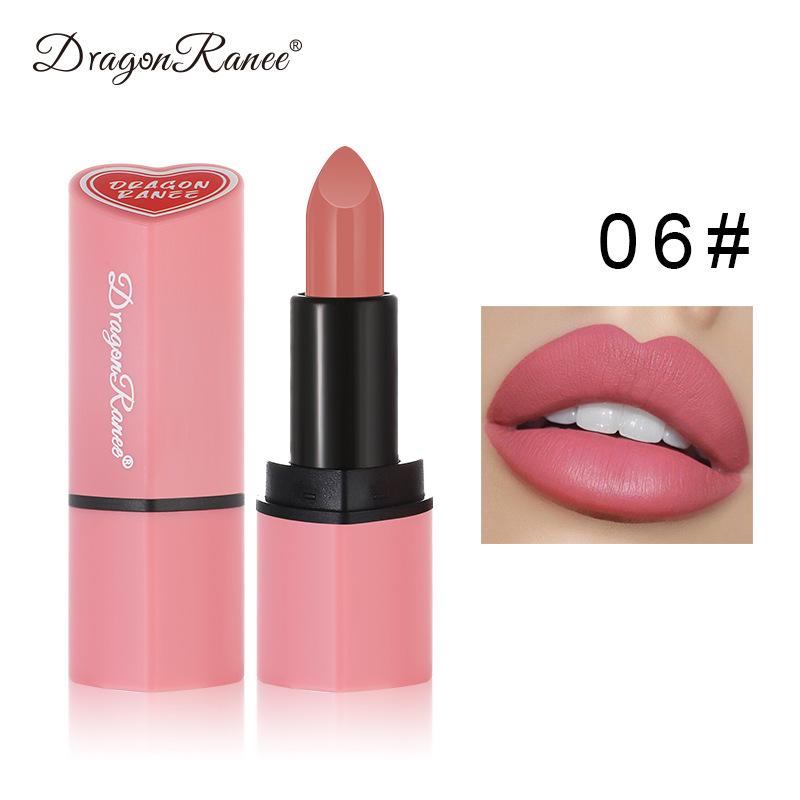 Dragon Ranee Lovely Love Red Female Velvet Mist Matte Matteness Matte Love Nude Pink Lipstick Губная помада