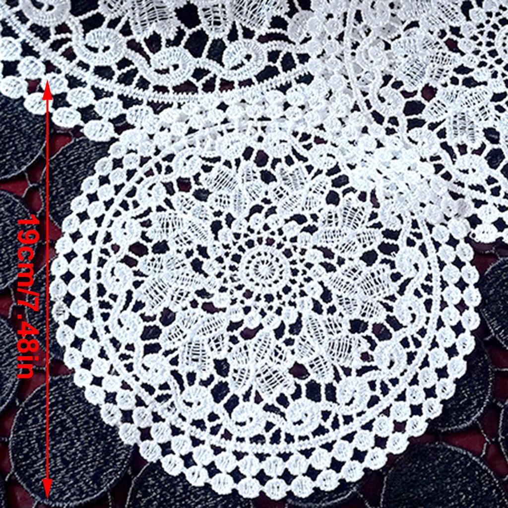 2pcs Vintage White Lace Table Mat, Plate Mat,  Home Kitchen Dinning Table Decoration