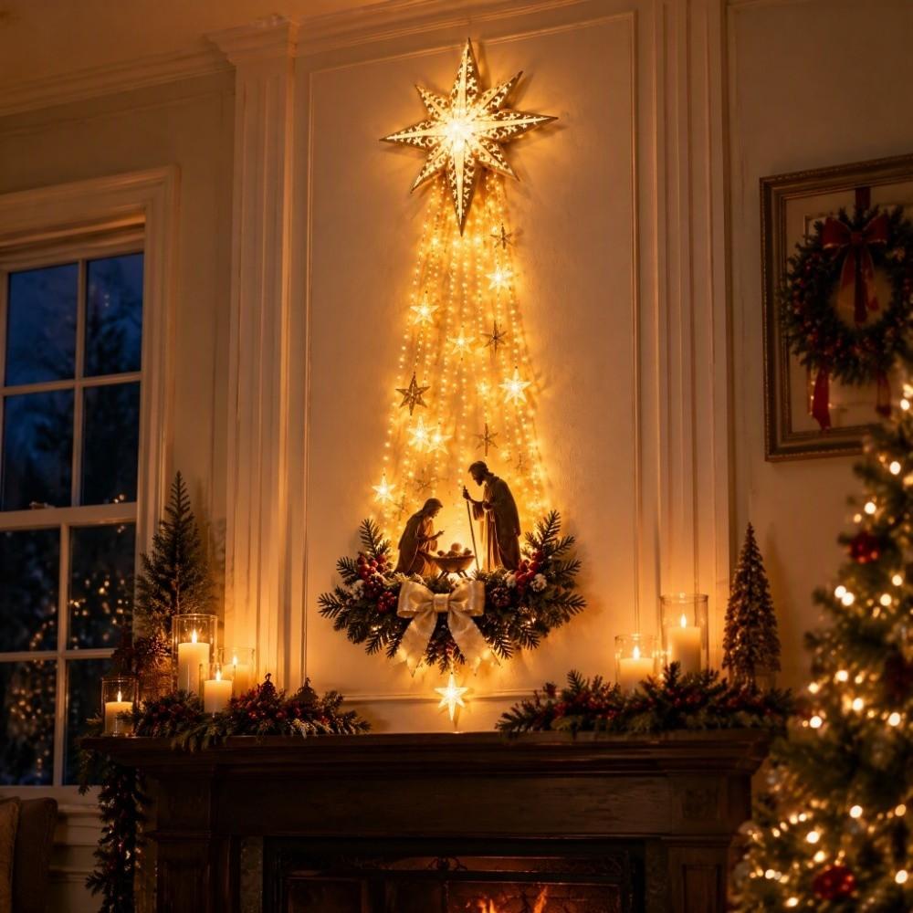 Warm White Lights Light-emitting Birth Scene Wall Decoration Home Indoor Decor