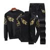 3pcs Men's Sports Suits Casual Jackets and Hoodie and Pants Sports Suits